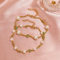 Bracelets de perles En alliage de zinc , avec Plastique ABS perle, avec 1.97 chaînes de rallonge, bijoux de mode & styles différents pour le choix & pour femme .05 pouce, Vendu par PC