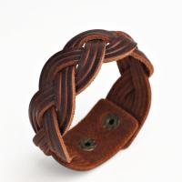PU Leather Cord Bracelets, with Zinc Alloy, Unisex, mixed colors cm 