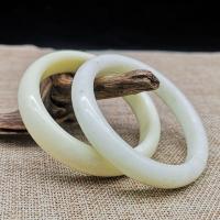 blanc calcédoine bracelet ordinaire, naturel, poli & pour femme, couleurs mélangées Vendu par PC