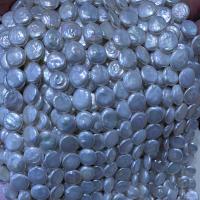 Pièce de culture des perles d'eau douce, perle d'eau douce cultivée, pièce de monnaie, normes différentes pour le choix, blanc, Vendu par brin