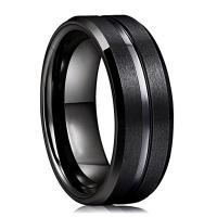 Titanium Steel Finger Ring, plated & for man 8mm, US Ring 