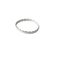 Brass Cuff Bangle, silver color plated, Adjustable & for woman 