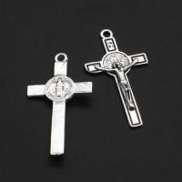 Zinc Alloy Cross Pendants, Crucifix Cross, original color, 37mm 