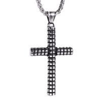 Stainless Steel Jewelry Necklace, 304 Stainless Steel, Cross, fashion jewelry & Unisex, original color .62 Inch 