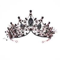 Bridal Tiaras, Zinc Alloy, Crown, plated, for woman & with rhinestone 
