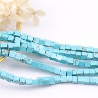 Natural Turquoise Beads, Cube, polished, turquoise blue Approx 15.35 Inch, Approx 