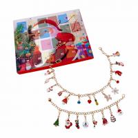 Set de perles Bracelet bricolage, alliage de zinc, Conception de Noël & émail & avec strass, multicolore Vendu par fixé