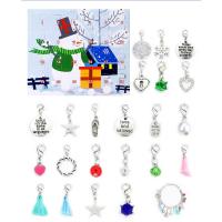 Set de perles Bracelet bricolage, alliage de zinc, Conception de Noël & émail & avec strass, multicolore Vendu par fixé