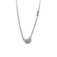 Sterling Silver Jewelry Necklace, 925 Sterling Silver, with 1.97inch extender chain, sideways chain & butterfly design & for woman .75 Inch 