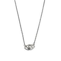 Sterling Silver Jewelry Necklace, 925 Sterling Silver, with 1.97inch extender chain, Eye, cross chain & for woman .75 Inch 