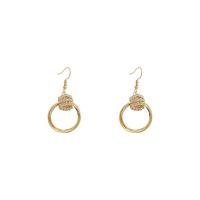 Zinc Alloy Rhinestone Drop Earring, high quality gold color plated, for woman & with rhinestone 