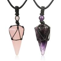 Gemstone Necklaces, with Wax Cord, Conical & for woman .72 Inch 