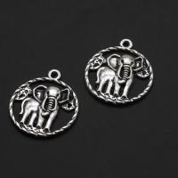 Zinc Alloy Animal Pendants, Round, original color, 31mm 