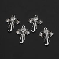 Zinc Alloy Animal Pendants, Elephant, original color, 25mm 