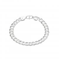 Sterling Silver Bracelets, 925 Sterling Silver, Twisted Piece Chain & Unisex silver color 