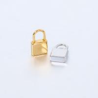 Stainless Steel Jewelry Charm, 304 Stainless Steel, Lock, plated, DIY 