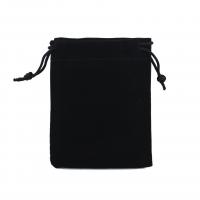 Bolsa de tela de regalo, paño, Negro, 80x100mm, Vendido por UD