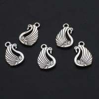 Zinc Alloy Animal Pendants, Swan, original color, 21mm 