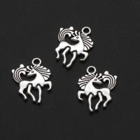 Zinc Alloy Animal Pendants, Horse, original color, 15mm 