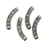 Zinc Alloy Curved Tube Beads, original color, 50mm 
