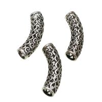 Zinc Alloy Curved Tube Beads, original color, 47mm 