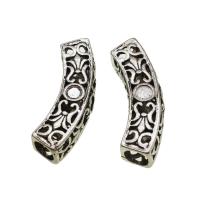 Zinc Alloy Curved Tube Beads, original color, 43mm 