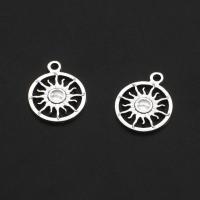 Zinc Alloy Jewelry Pendants, Round, sun design, original color, 20mm 