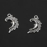 Zinc Alloy Jewelry Pendants, Moon, original color, 26mm 