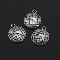 Zinc Alloy Jewelry Pendants, Globe, original color, 24mm 