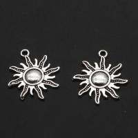 Zinc Alloy Jewelry Pendants, Sun, original color, 28mm 