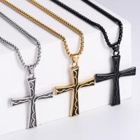 304 Stainless Steel Necklace, Cross, fashion jewelry & for man .62 Inch 