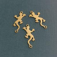 Stainless Steel Charm Connector, Gecko, plated, fashion jewelry 