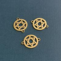 Stainless Steel Charm Connector, Hexagram, plated, fashion jewelry 