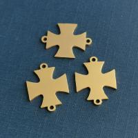 Stainless Steel Charm Connector, Cross, plated, fashion jewelry 