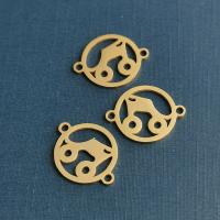 Stainless Steel Charm Connector, plated, fashion jewelry 