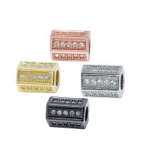 Brass Spacer Beads, plated, fashion jewelry & micro pave cubic zirconia 