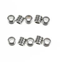 Stainless Steel Tube Beads, DIY, silver color, 8mm 