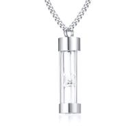 Cremation Jewelry Ashes Urn Necklace, Stainless Steel, polished, Unisex .62 Inch 