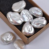 Naturel d'eau douce perles, perle d'eau douce cultivée, Irrégulière, aucun trou, blanc, 20-25mm, Vendu par PC
