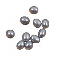 Natural Freshwater Pearl Loose Beads, irregular, DIY & no hole, grey, 7-8mm 