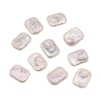 Baroque Cultured Freshwater Pearl Beads, Rectangle, DIY, white, 14-15mm 