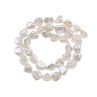 Perla Barroca Freshwater, Perlas cultivadas de agua dulce, Bricolaje, Blanco, 9-11mm, longitud:38 cm, Vendido por Sarta