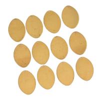 Brass Jewelry Pendants, Oval, golden 