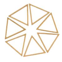 真鍮ジュエリーペンダント, 銅, 三角形, メッキ, ノンホール, 金色 売り手 パソコン