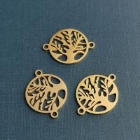 Stainless Steel Charm Connector, Tree, plated, fashion jewelry 