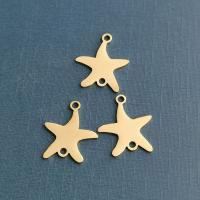 Stainless Steel Charm Connector, Starfish, plated, fashion jewelry 