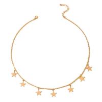 Rhinestone Zinc Alloy Necklace, Star, plated, fashion jewelry 