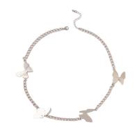 Zinc Alloy Necklace, Butterfly, fashion jewelry 