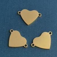Stainless Steel Charm Connector, Heart, plated, fashion jewelry 