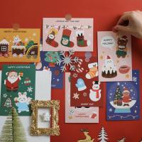 бумага Рождественская открытка, Прямоугольная форма, Печати, другой цвет и узор для выбора 15ПК/указан, продается указан